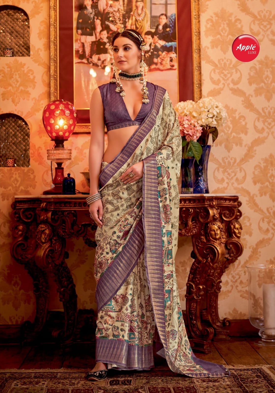 Morpankh By Apple Manipuri Temple Patta Designer Sarees Wholesale Price In Surat